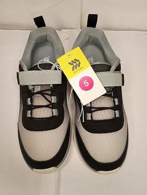 Kids Gray & Black Athletic Sneakers